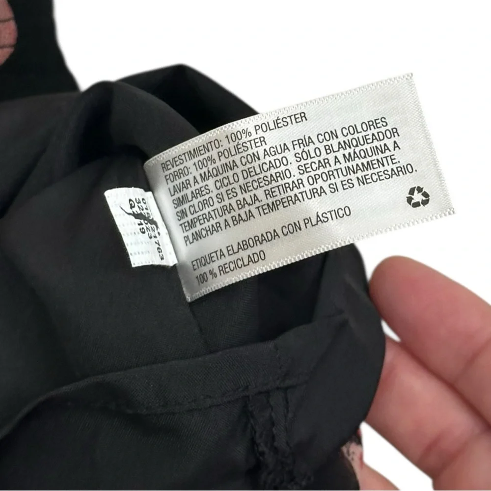 A new day Sleeveless Black Floral Blouse High Neck - Size Small - Picture 3 of 4